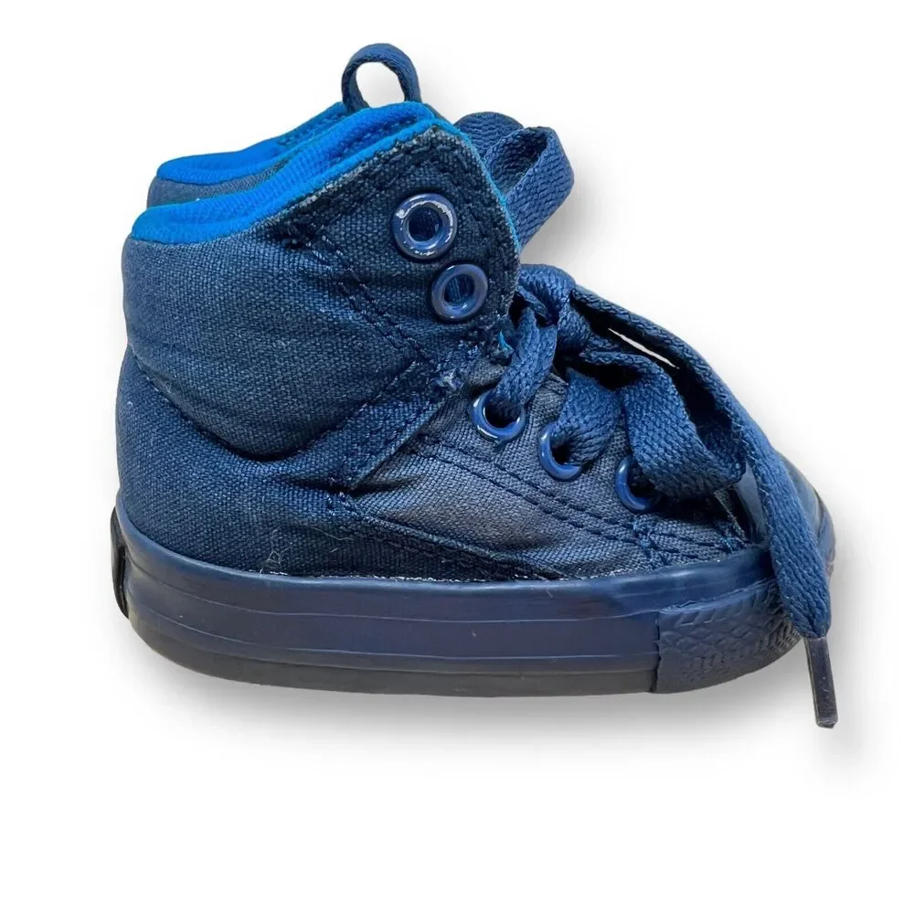 Converse All Star Toddler Baby Boys Blue High Top Sneaker Shoes Size 2